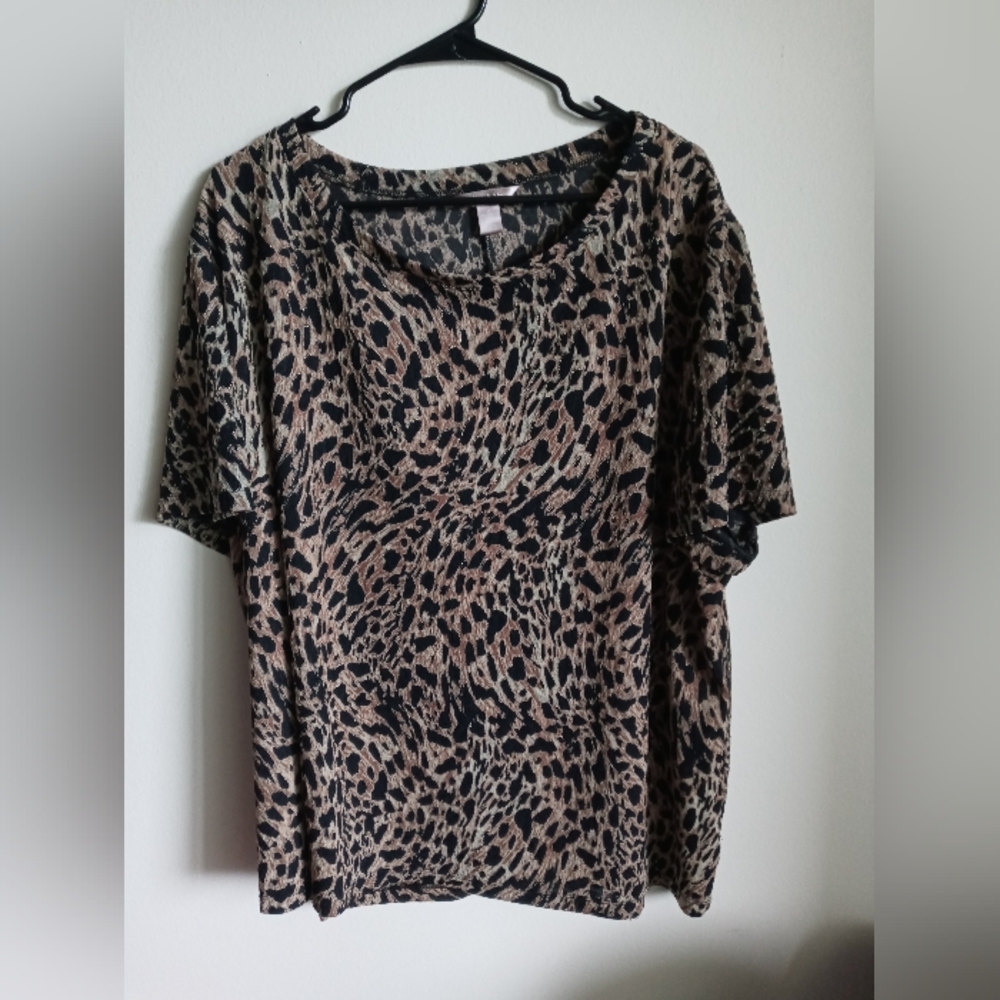White Stag Animal Print Top